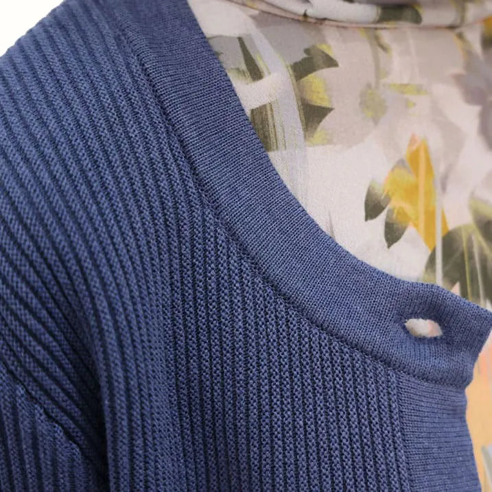 Openwork knit vest
