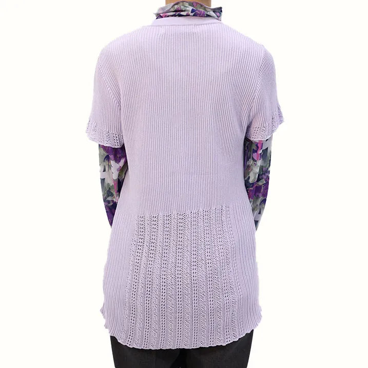 Openwork knit vest