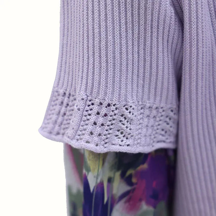 Openwork knit vest