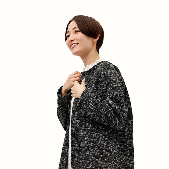 【ツイード調・裏起毛で暖かい】ツィーディーソフトJK