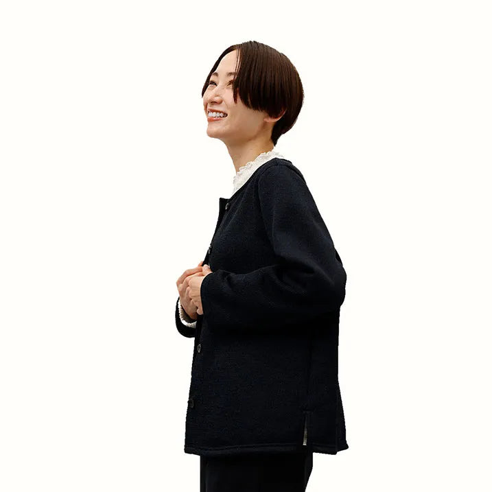 【ツイード調・裏起毛で暖かい】ツィーディーソフトJK