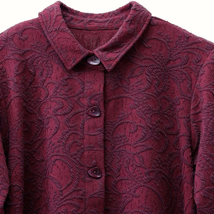 【洗える】シャツカラーブラウス