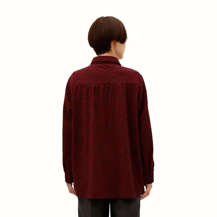 【洗える】シャツカラーブラウス