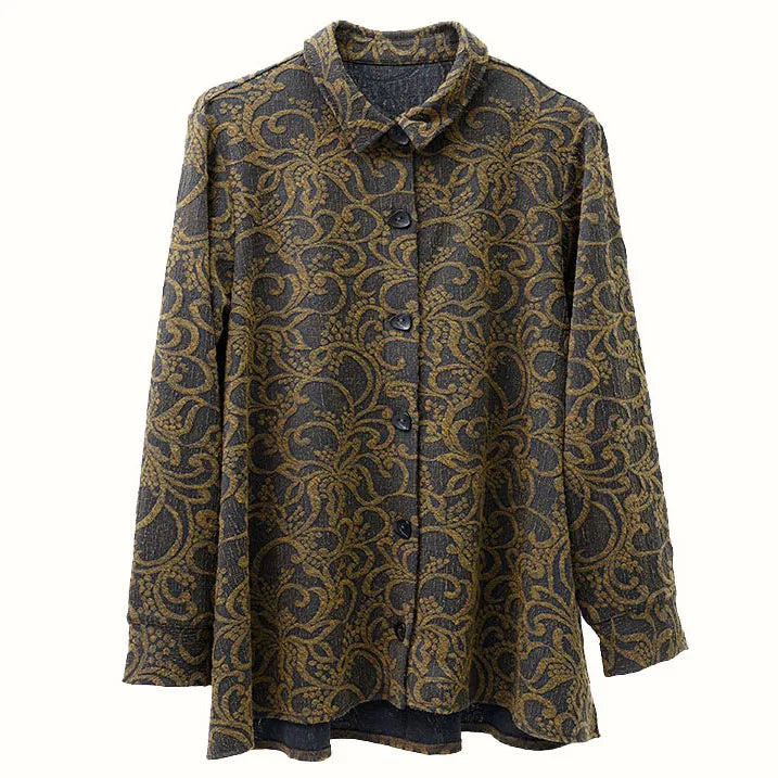 【洗える】シャツカラーブラウス