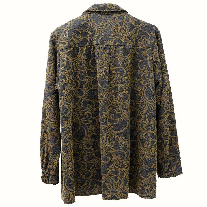 【洗える】シャツカラーブラウス