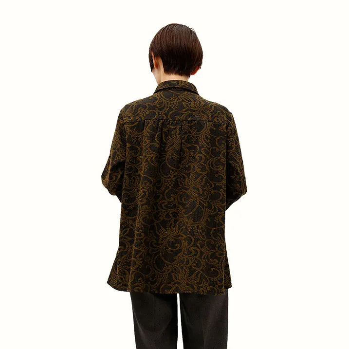 【洗える】シャツカラーブラウス