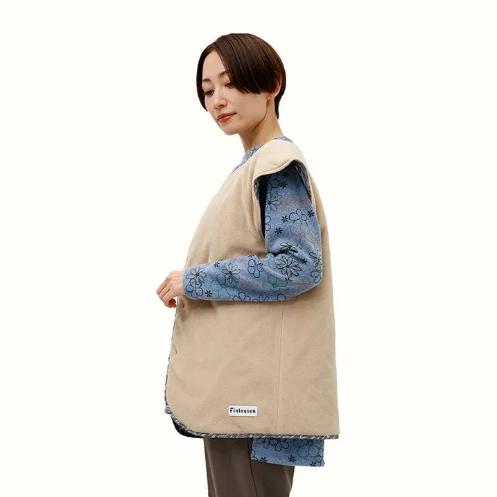 【洗える・フロントのタックがふんわり感を演出】花柄刺繡風PO