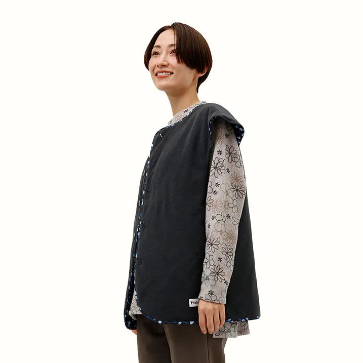 【洗える・フロントのタックがふんわり感を演出】花柄刺繡風PO
