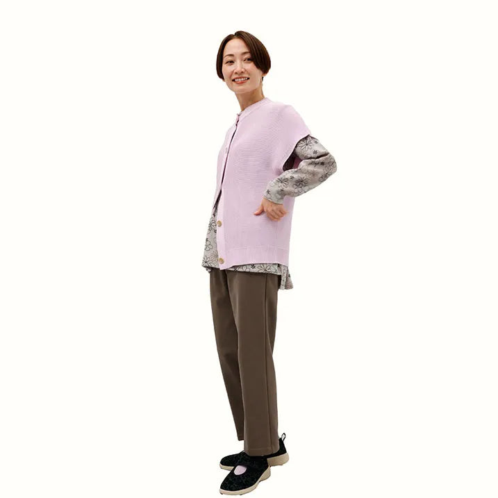 【肩先まで暖かい】ニット肩掛けベスト
