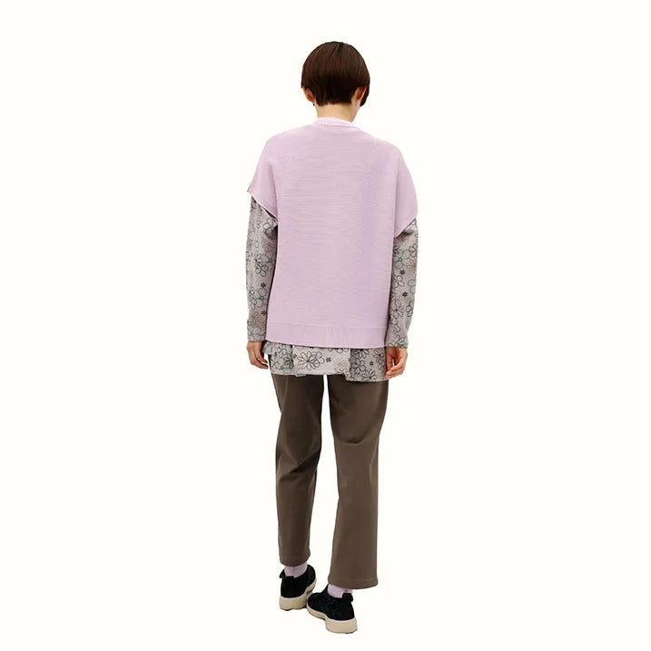 【肩先まで暖かい】ニット肩掛けベスト
