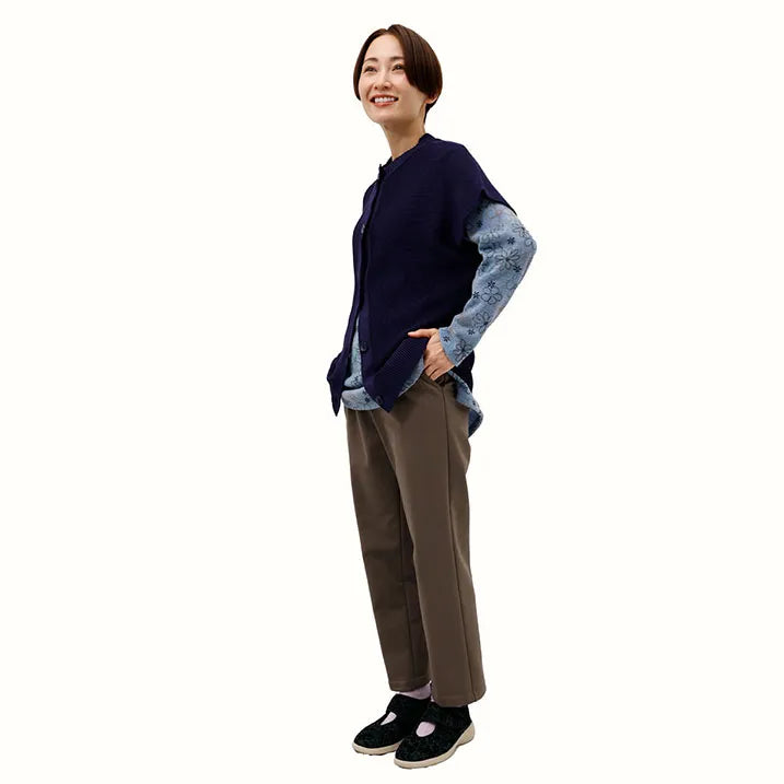 【肩先まで暖かい】ニット肩掛けベスト
