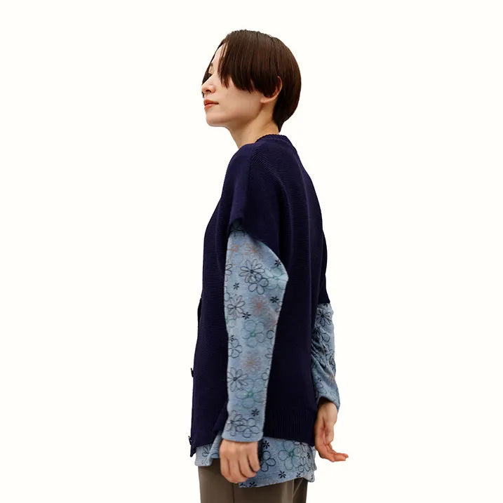 【肩先まで暖かい】ニット肩掛けベスト
