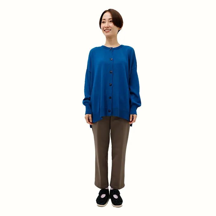 【着回し◎・シルク混素材】スクエアカーディガン