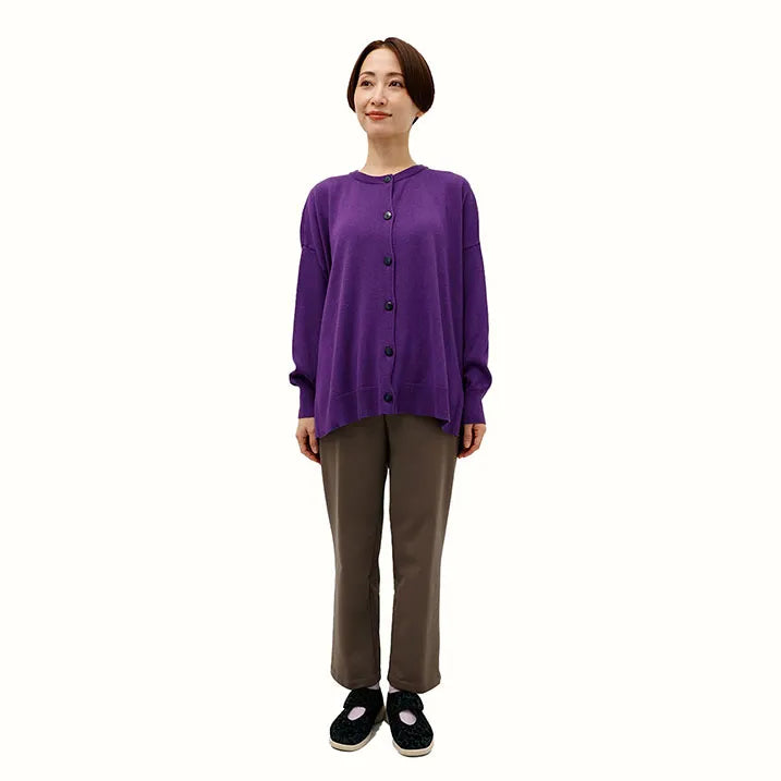 【着回し◎・シルク混素材】スクエアカーディガン