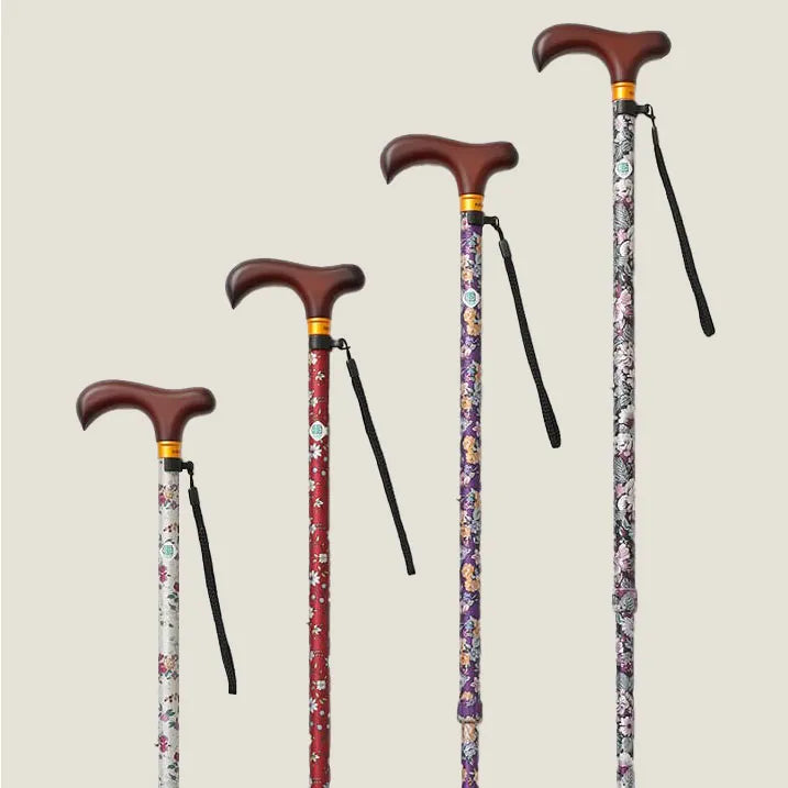 【伸縮・総柄】とってもステッキ花柄 伸縮