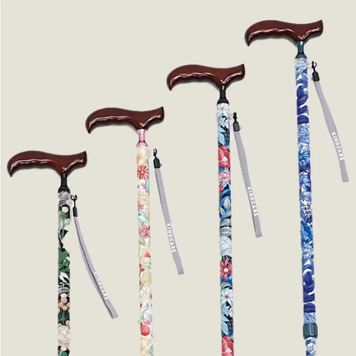 伸縮・総柄】Stylish Vintage 花柄伸縮 ステッキ|KINDCARE 伸縮・総柄】Stylish Vintage 花柄伸縮 ステッキ|KINDCARE