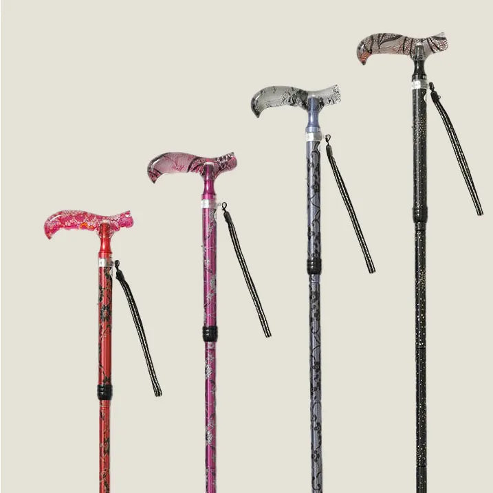 【伸縮&折りたたみ・レース】エレガントステッキ レース花柄