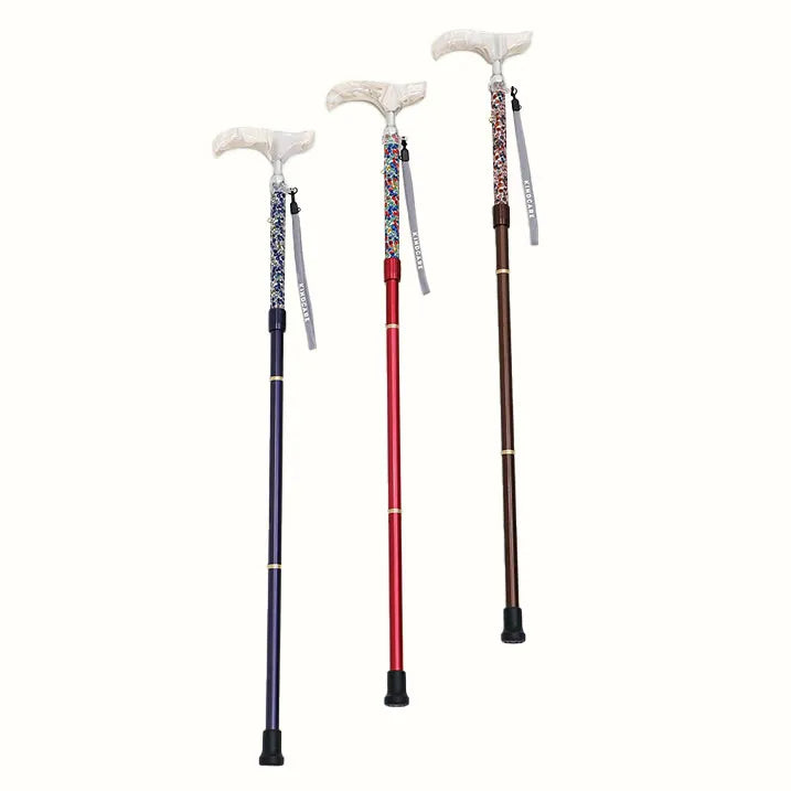 【伸縮&折りたたみ・上柄】SLTステッキ リバティプリント × カラー スリムネック Wilt Shire