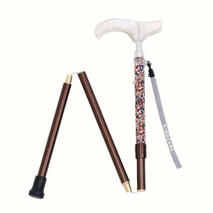 【伸縮&折りたたみ・上柄】SLTステッキ リバティプリント × カラー スリムネック Wilt Shire