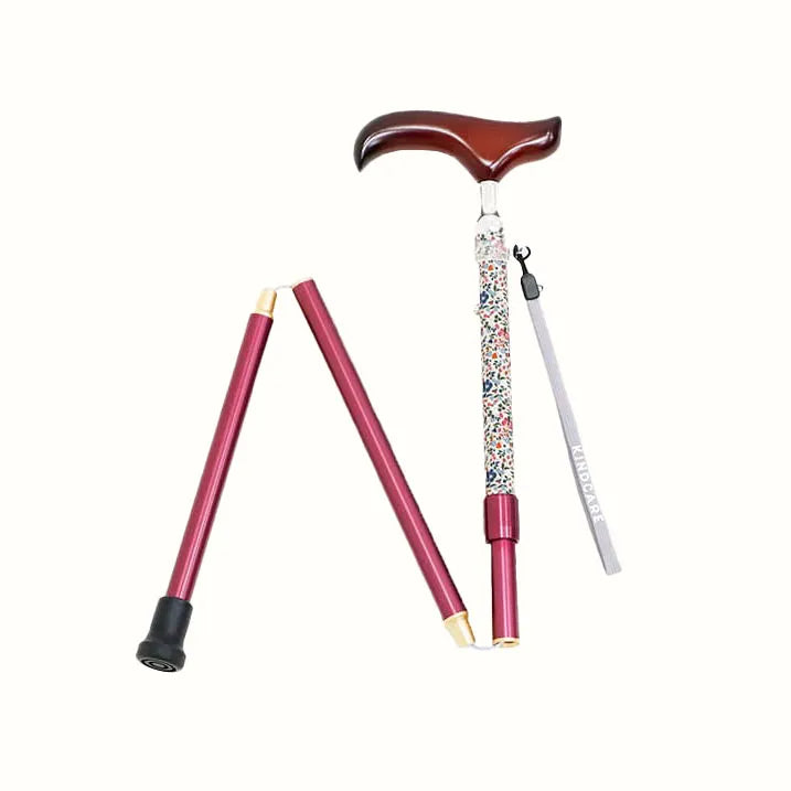 【伸縮&折りたたみ・上柄】SLTステッキ リバティプリント ×カラー スリムネック Katie and Millie