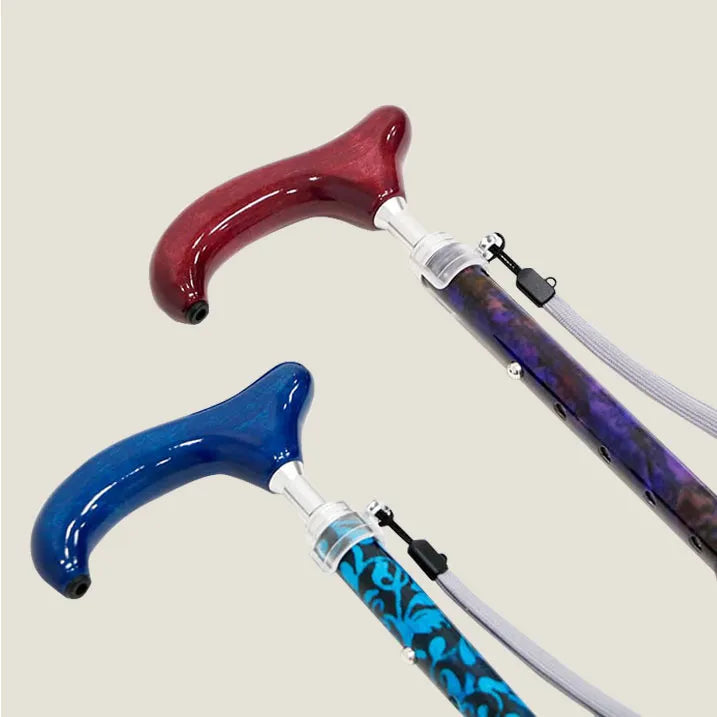【伸縮・総柄】BATIK 折りたたみステッキ