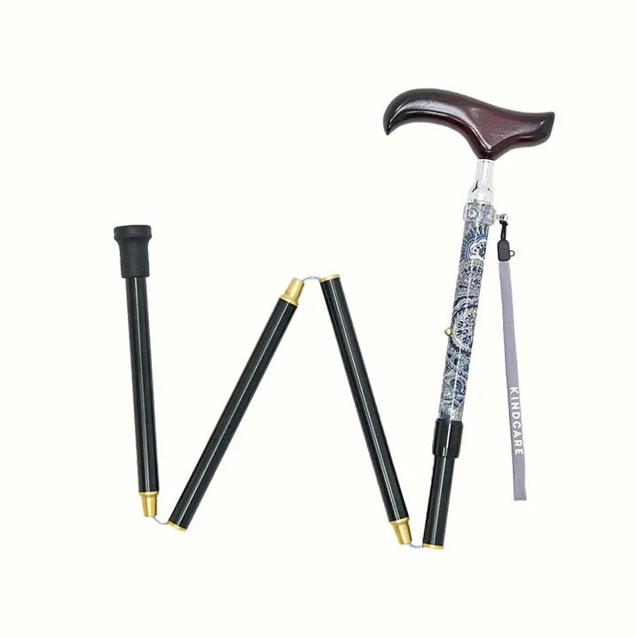 【伸縮&折りたたみ・上柄】SLTステッキ リバティプリント×カラー スリムネック Abbey Road