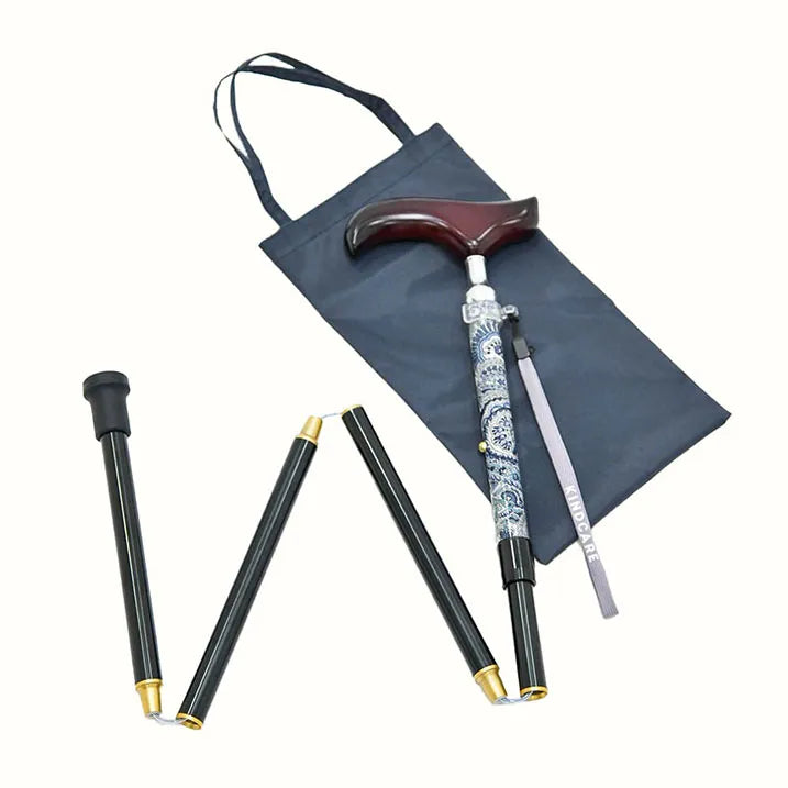 【伸縮&折りたたみ・上柄】SLTステッキ リバティプリント×カラー スリムネック Abbey Road