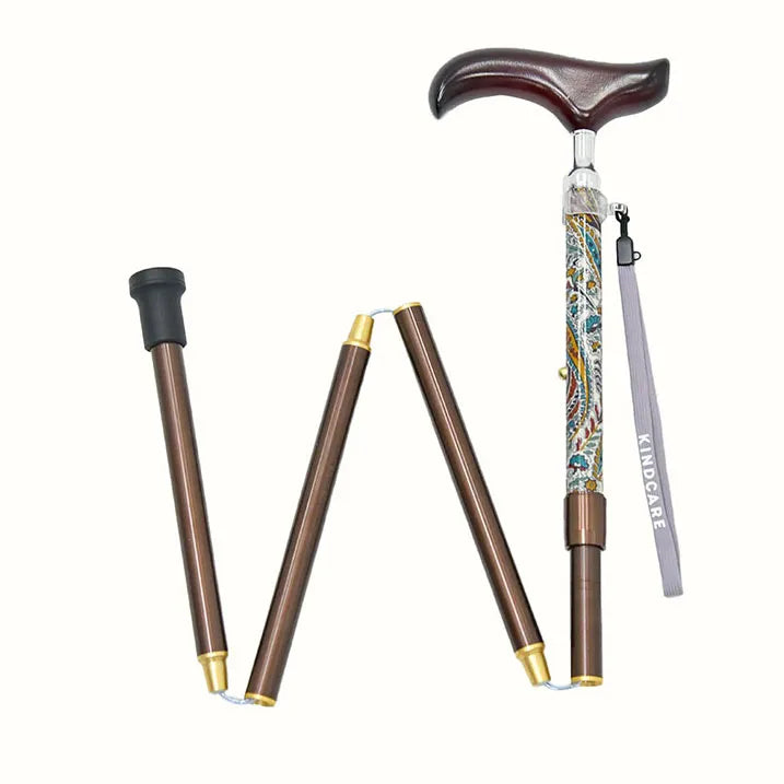 【伸縮&折りたたみ・上柄】SLTステッキ リバティプリント×カラー スリムネック Abbey Road