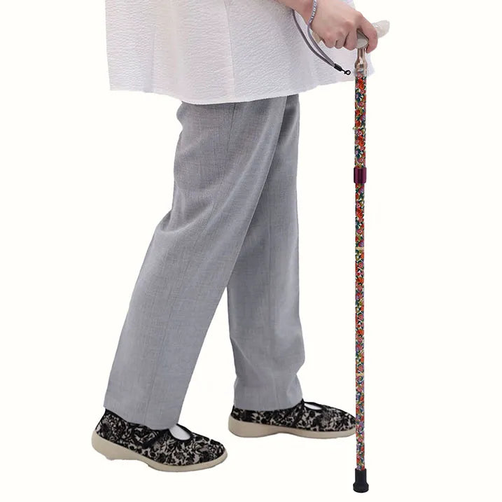 【伸縮&折りたたみ・総柄】SLTステッキ リバティプリント スリムネック Nectar