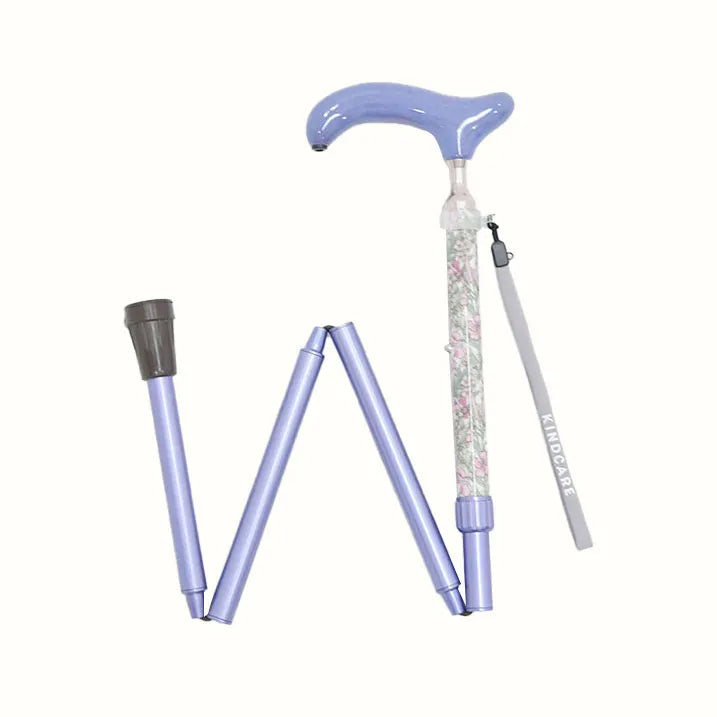 【伸縮&折りたたみ・上柄】LIBERTY×カラー 折畳ステッキ Primrose peak