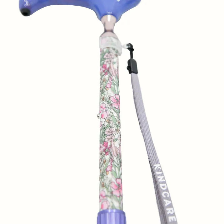 【伸縮&折りたたみ・上柄】LIBERTY×カラー 折畳ステッキ Primrose peak