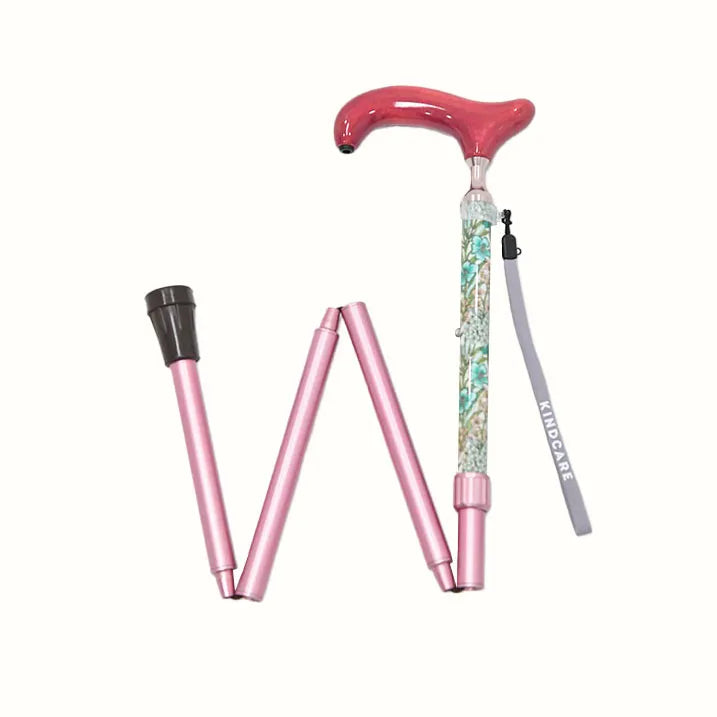 【伸縮&折りたたみ・上柄】LIBERTY×カラー 折畳ステッキ Primrose peak