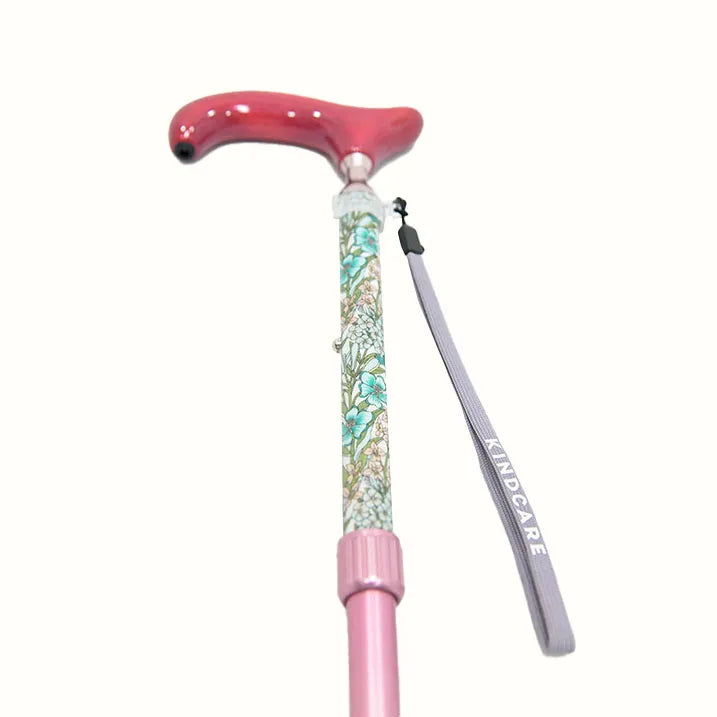 【伸縮&折りたたみ・上柄】LIBERTY×カラー 折畳ステッキ Primrose peak