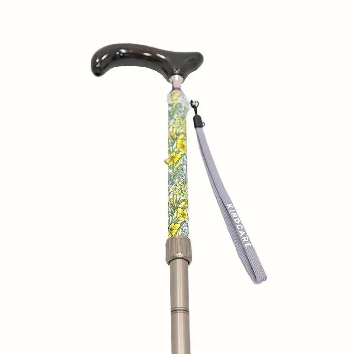 【伸縮&折りたたみ・上柄】LIBERTY×カラー 折畳ステッキ Primrose peak