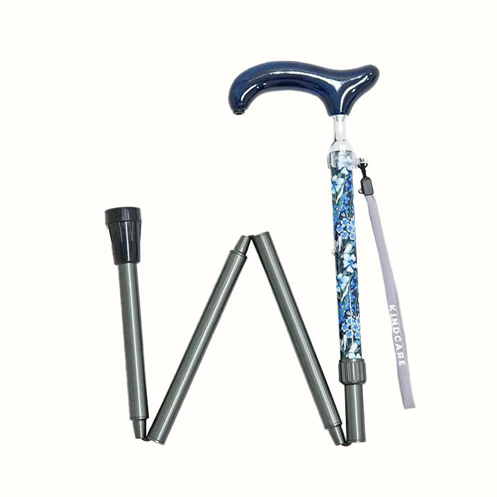 【伸縮&折りたたみ・上柄】LIBERTY×カラー 折畳ステッキ Primrose peak