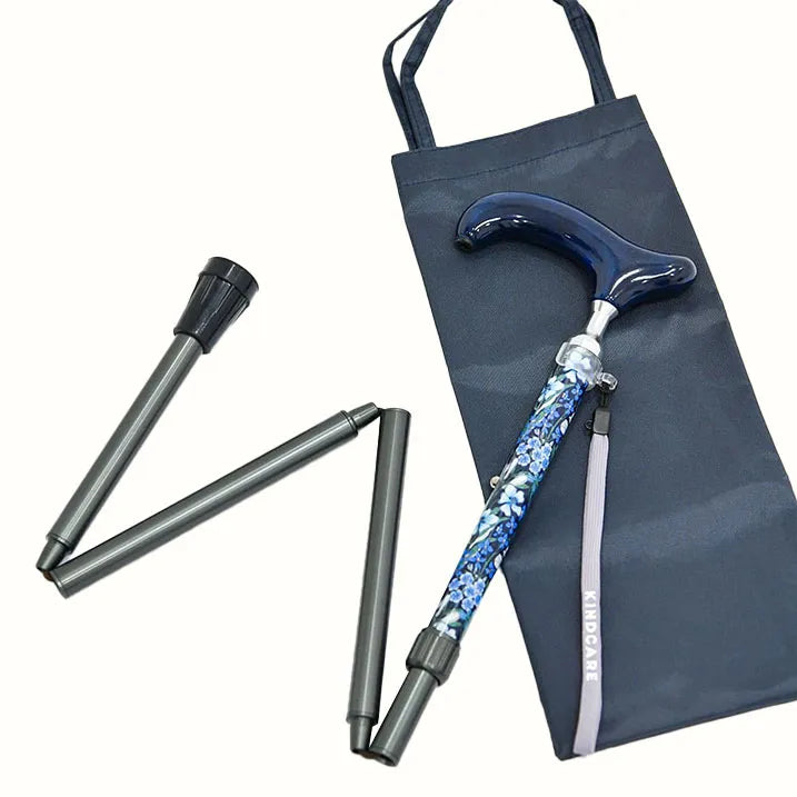 【伸縮&折りたたみ・上柄】LIBERTY×カラー 折畳ステッキ Primrose peak