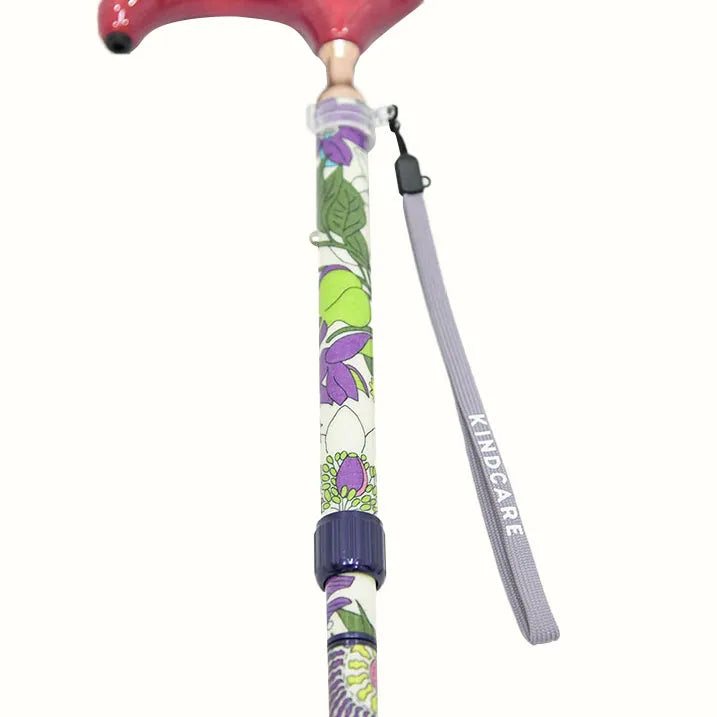 【伸縮&折りたたみ・総柄】LIBERTY 折畳ステッキ Emerald Garden