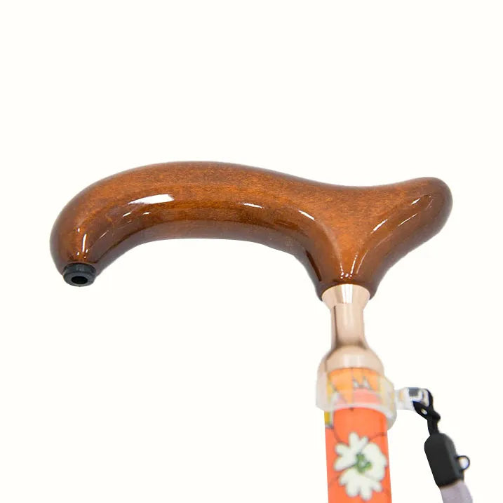 【伸縮&折りたたみ・総柄】LIBERTY 折畳ステッキ Emerald Garden