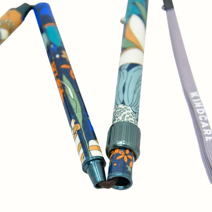 【伸縮&折りたたみ・総柄】LIBERTY 折畳ステッキ Emerald Garden