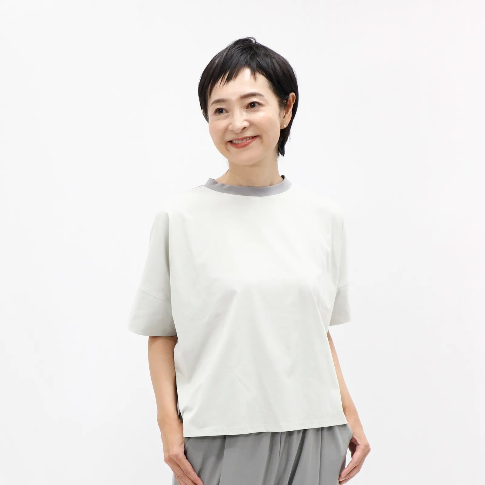 【UVカット機能・接触冷感】カラーブロッキングドルマンTシャツ