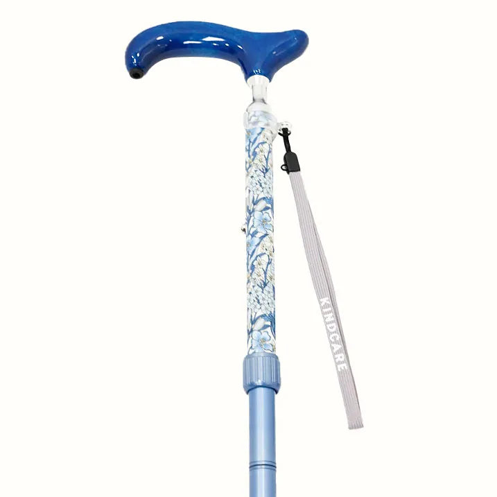 【伸縮&折りたたみ・上柄】LIBERTY×カラー 折畳ステッキ Primrose peak