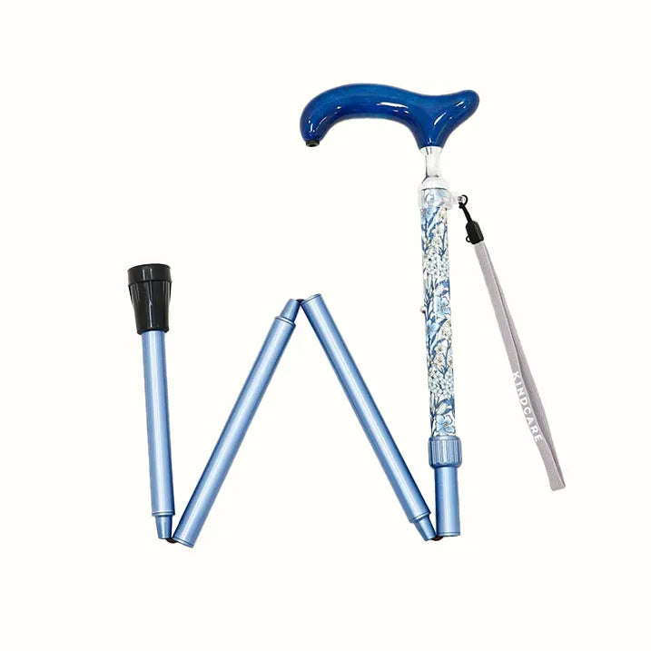 【伸縮&折りたたみ・上柄】LIBERTY×カラー 折畳ステッキ Primrose peak