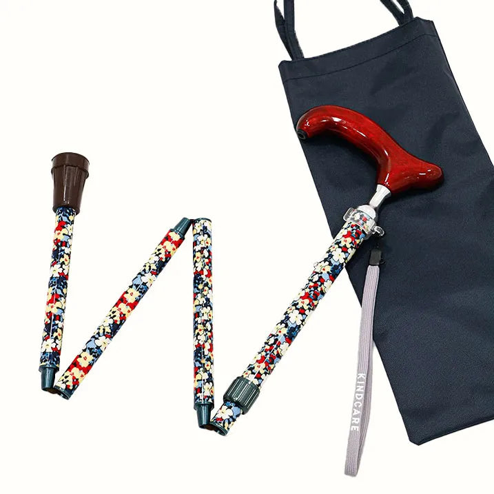 【伸縮&折りたたみ・総柄】LIBERTY 折畳ステッキ KATIE’S