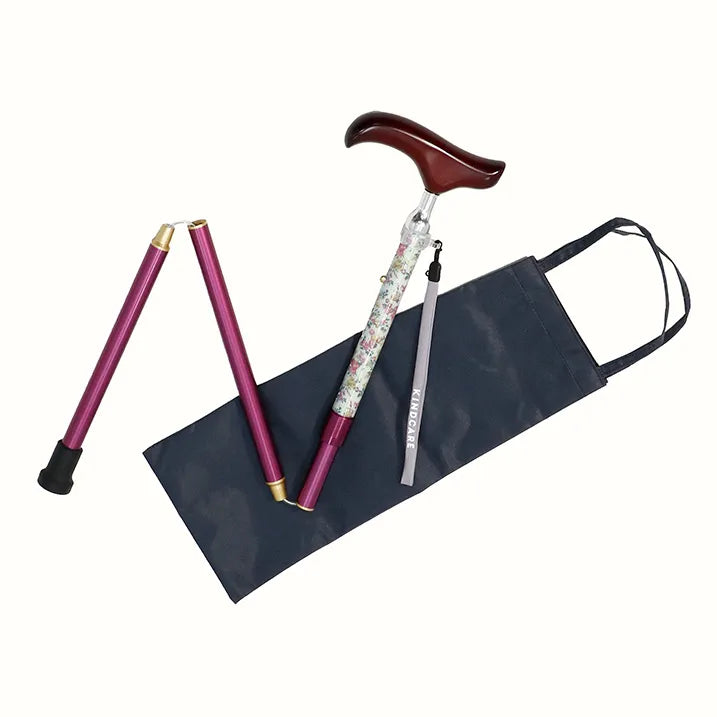 【伸縮&折りたたみ・上柄】SLT折りたたみステッキリバティプリント Garland Stripe