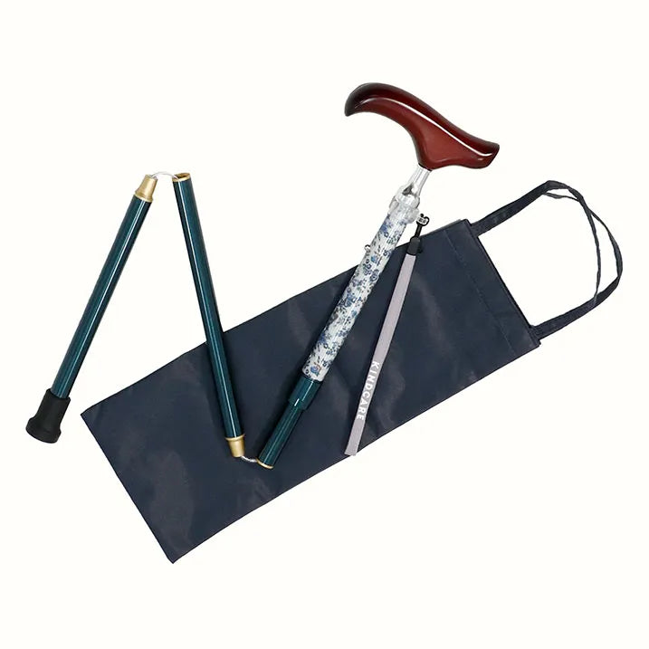 【伸縮&折りたたみ・上柄】SLT折りたたみステッキリバティプリント Garland Stripe