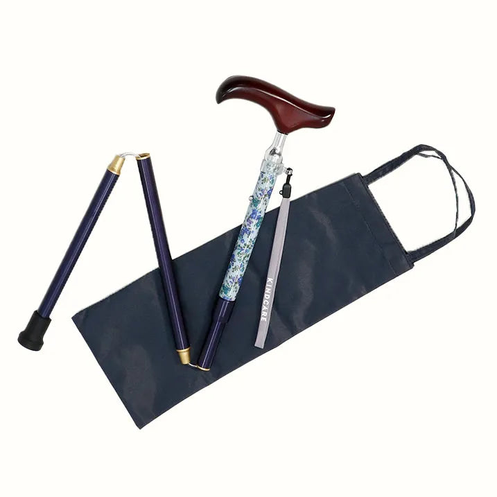 【伸縮&折りたたみ・上柄】SLT折りたたみステッキリバティプリント Garland Stripe