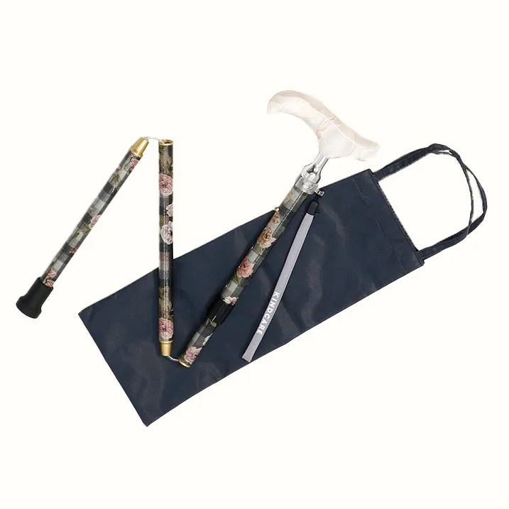 【伸縮&折りたたみ・総柄】SLT折りたたみステッキ リバティプリント ScendedGarden