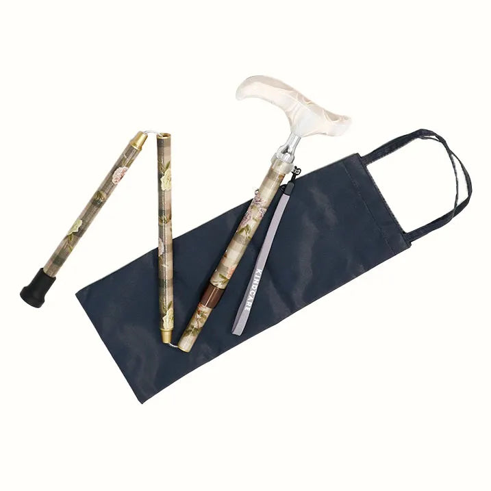 【伸縮&折りたたみ・総柄】SLT折りたたみステッキ リバティプリント ScendedGarden