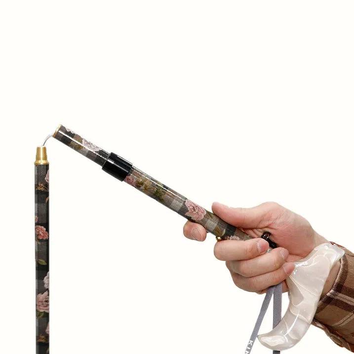 【伸縮&折りたたみ・総柄】SLT折りたたみステッキ リバティプリント ScendedGarden