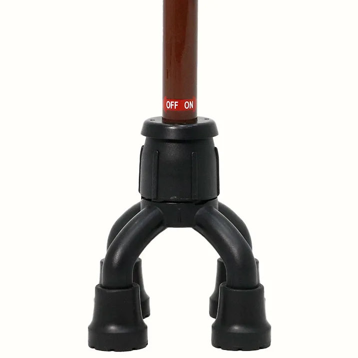 【自立・伸縮・可動式】4点オペレーションステッキ リバティプリント Edna